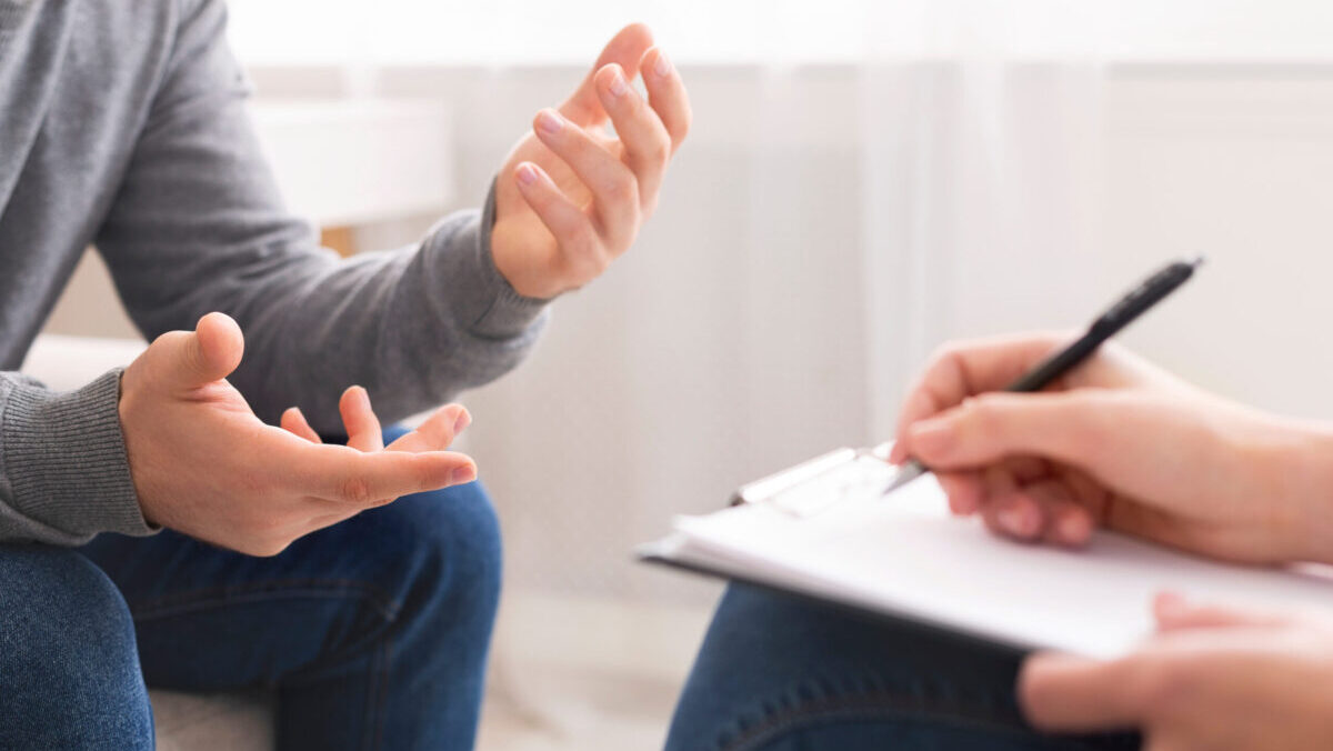 Psychotherapeut und Patient